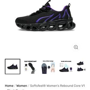 Women's Rebound Core V1 Black Purple Shoes